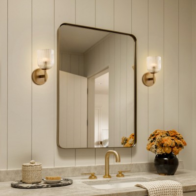 Alain Cooper Ribbed Glass Wall Sconce Alain Cooper Ribbed Glass Wall Sconce