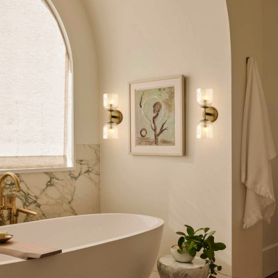 Alain Cooper Ribbed Glass Wall Sconce Alain Cooper Ribbed Glass Wall Sconce