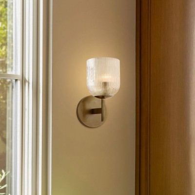 Alain Cooper Ribbed Glass Wall Sconce Alain Cooper Ribbed Glass Wall Sconce