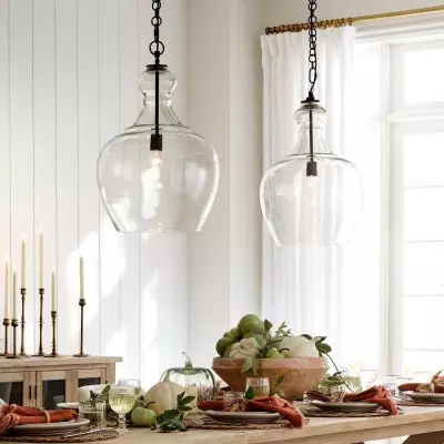 Yates Industrial Clear Glass Pendant Light Yates Industrial Clear Glass Pendant Light