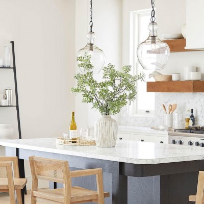Yates Industrial Clear Glass Pendant Light Yates Industrial Clear Glass Pendant Light