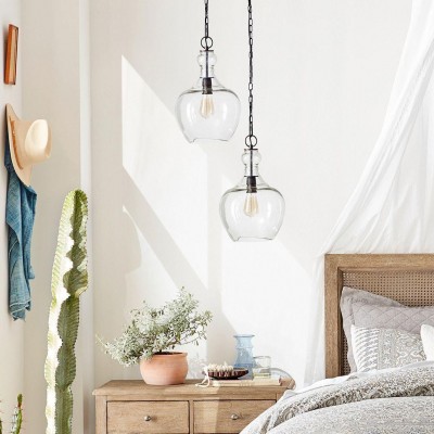 Yates Industrial Clear Glass Pendant Light Yates Industrial Clear Glass Pendant Light