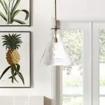 Oren Minimalist Conical Glass Flared Pendant Light