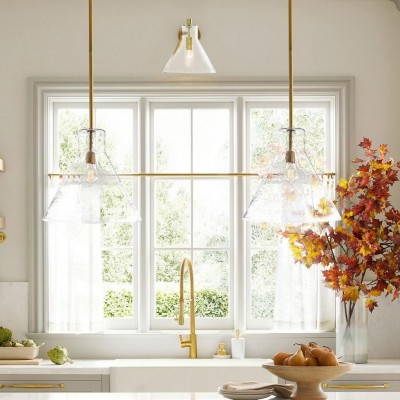 Oren Minimalist Conical Glass Flared Pendant Light