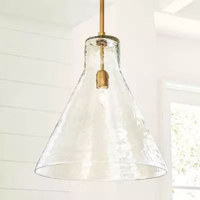 Oren Minimalist Conical Glass Flared Pendant Light Oren Minimalist Conical Glass Flared Pendant Light