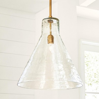 Oren Minimalist Conical Glass Flared Pendant Light