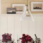 Oren Minimalist Conical Glass Flared Pendant Light