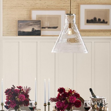 Oren Minimalist Conical Glass Flared Pendant Light