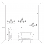 Adele Farmhouse Black Metal Wagon Wheel Chandelier Adele Farmhouse Black Metal Wagon Wheel Chandelier