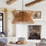 Freja Boho Wood Drum Chandelier Freja Boho Wood Drum Chandelier