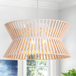 Freja Boho Wood Drum Chandelier Freja Boho Wood Drum Chandelier