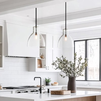 Keen Farmhouse Glass Dome Pendant Light