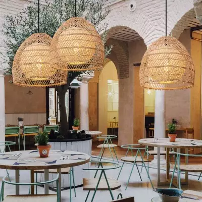 Clioan Bohemian Woven Rattan Pendant Light Clioan Bohemian Woven Rattan Pendant Light
