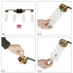 Eadric Modern Black Cylindrical Glass Wall Sconce