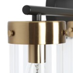 Eadric Modern Black Cylindrical Glass Wall Sconce