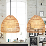 Clioan Bohemian Woven Rattan Pendant Light Clioan Bohemian Woven Rattan Pendant Light