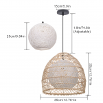 Clioan Bohemian Woven Rattan Pendant Light Clioan Bohemian Woven Rattan Pendant Light