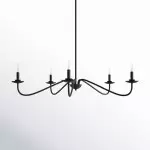 Charis Rustic 5 Light Metal Chandelier Charis Rustic 5 Light Metal Chandelier