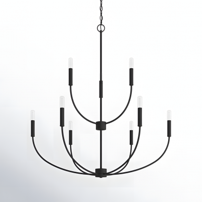 Galenor Minimalist Metal Branching Ring Chandelier