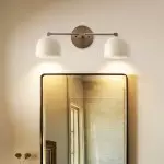 Alice Farmhouse Transparent Ribbed Glass Double Tube Sconce