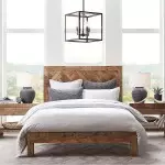 Bralen Rustic Square Lantern Glass Pendant Light Bralen Rustic Square Lantern Glass Pendant Light