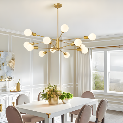 Drayven Modern Tiered Sputnik Metal Chandelier