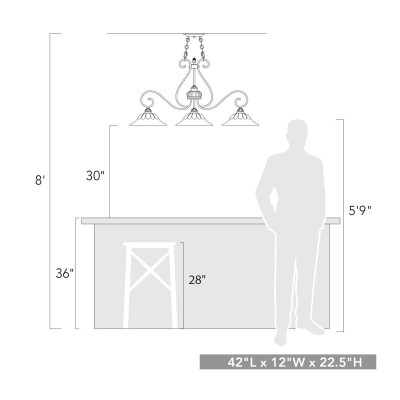 Aelthas Mid Century Frosted Glass Chandelier