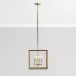 Bralen Rustic Square Lantern Glass Pendant Light Bralen Rustic Square Lantern Glass Pendant Light