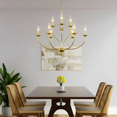 Caelestis Farmhouse 9 Light Metal Chandelier Caelestis Farmhouse 9 Light Metal Chandelier
