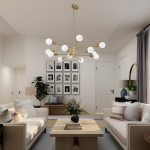 Drayven Modern Tiered Sputnik Metal Chandelier Drayven Modern Tiered Sputnik Metal Chandelier