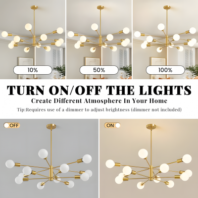 Drayven Modern Tiered Sputnik Metal Chandelier