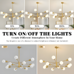 Drayven Modern Tiered Sputnik Metal Chandelier Drayven Modern Tiered Sputnik Metal Chandelier