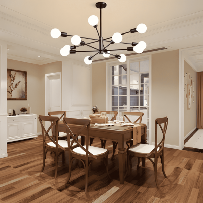 Drayven Modern Tiered Sputnik Metal Chandelier