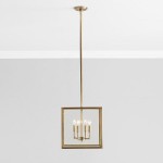 Bralen Rustic Square Lantern Glass Pendant Light