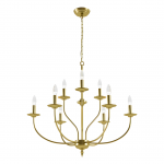 Caelestis Farmhouse 9 Light Metal Chandelier