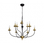 Caelestis Farmhouse 9 Light Metal Chandelier