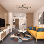 Phaedros Industrial Black Semi Flush Mount Ceiling Light