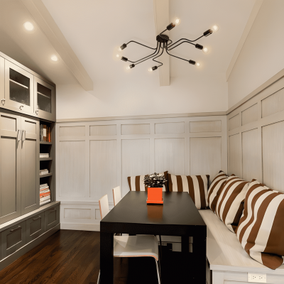 Phaedros Industrial Black Semi Flush Mount Ceiling Light