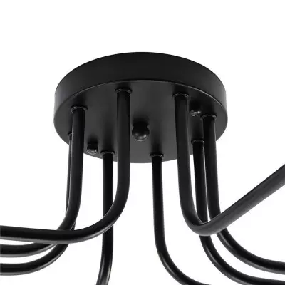 Phaedros Industrial Black Semi Flush Mount Ceiling Light