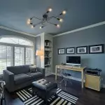 Phaedros Industrial Black Semi Flush Mount Ceiling Light