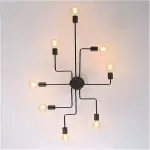 Phaedros Industrial Black Semi Flush Mount Ceiling Light