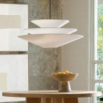 Orabella Scandinavian Tiered Linen Cone Pendant Light