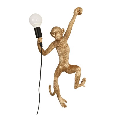 Ioneus Creative Gold Resin Monkey Sconce Ioneus Creative Gold Resin Monkey Sconce