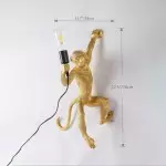Ioneus Creative Gold Resin Monkey Sconce