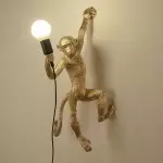 Ioneus Creative Gold Resin Monkey Sconce