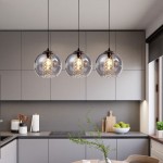 Mhyrra Farmhouse 3-Light Grey Glass Crystal Pendant Light