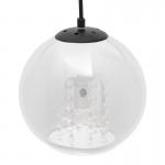 Mhyrra Farmhouse 3-Light Grey Glass Crystal Pendant Light