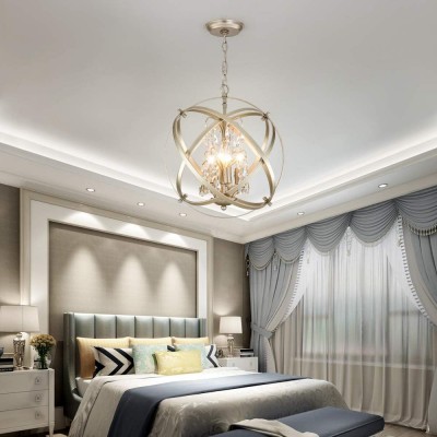 Haldora Rustic Crystal Globe Pendant Light Haldora Rustic Crystal Globe Pendant Light