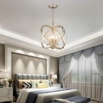 Haldora Rustic Crystal Globe Pendant Light