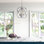 Haldora Rustic Crystal Globe Pendant Light